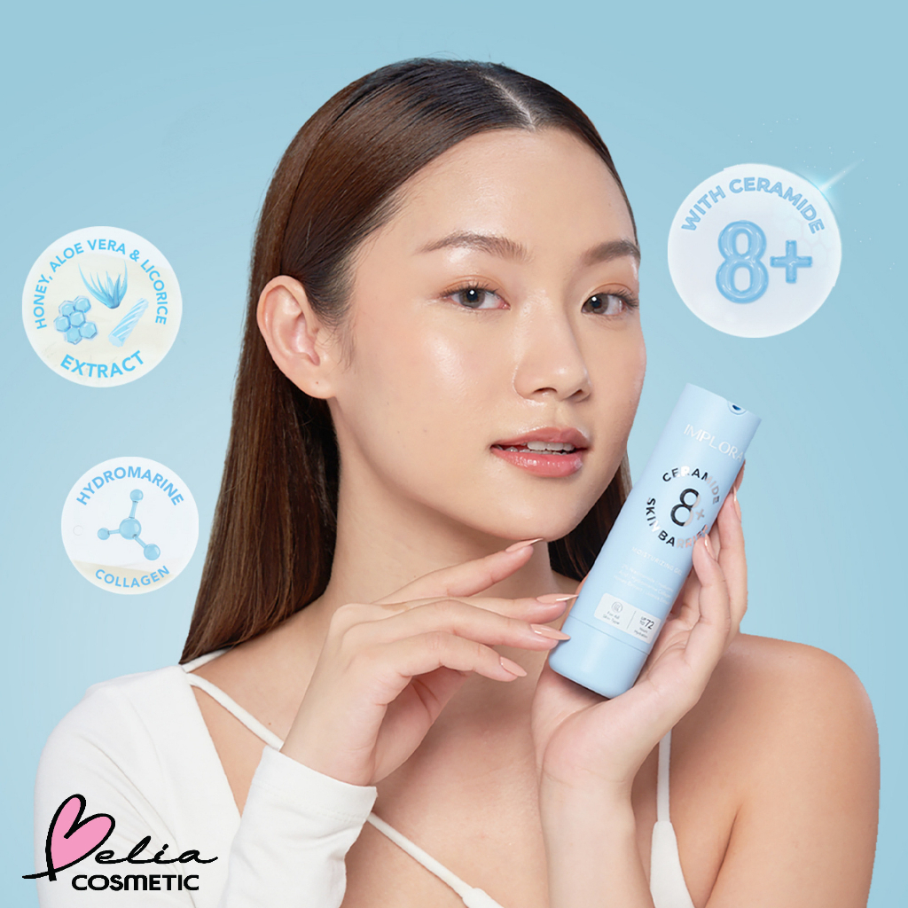 ❤ BELIA ❤ IMPLORA 8+ Ceramide Skin Barrier Moisturizing Gel 50ml Full Size | Refill | up tp 72 Hours Hydration | For All Skin Type