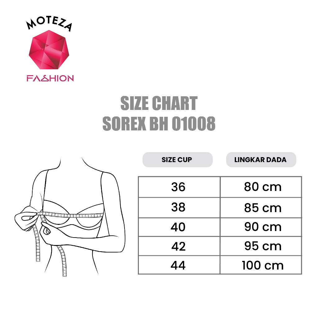 Sorex Bra Wanita - BH 01008 Busa Tipis Cup Besar Tanpa Kawat Kait 3 - BIG CUP Collection