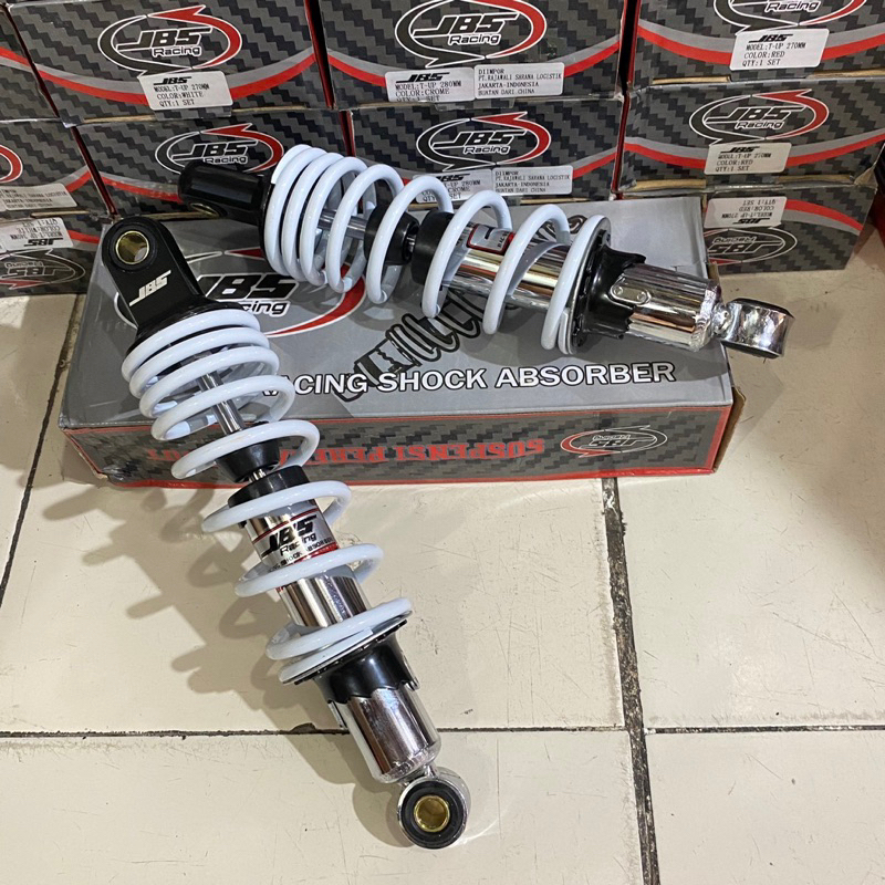 SHOCKBREAKER TOP UP MOTOR BEBEK UKURAN 280 MM JUPITER Z VEGA FORCE F1ZR VEGA ZR / SHOCK BELAKANG NON TABUNG BY JBS UK 280 MM PNP MOTOR JUPITER Z VEGA R FORCE FIZR VEGA ZR