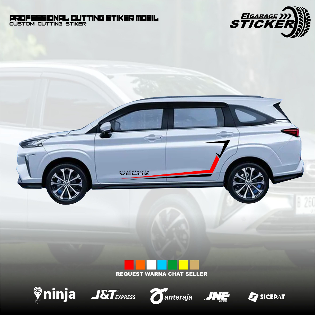 Stiker mobil avanza veloz cutting stiker list strip body samping all new toyota veloz