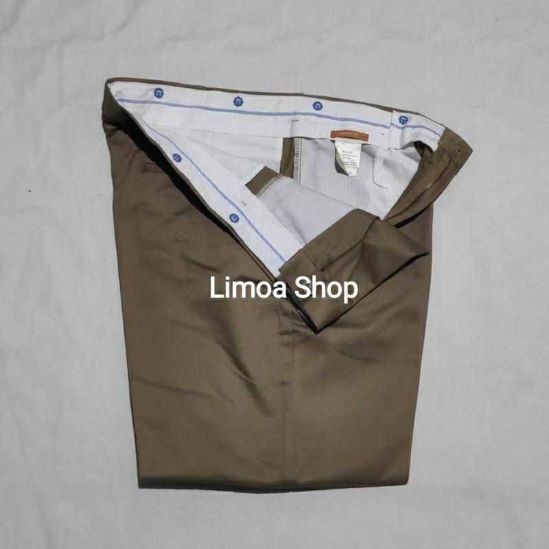 Celana Branded Khaki Katun Tebal, Longgar, Pinggang Melar 5 Cm BLD 02