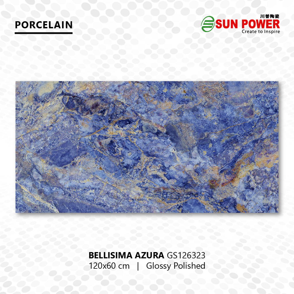 Granit Lantai Glossy Polished - Bellisima Azura 120x60 | Sun Power