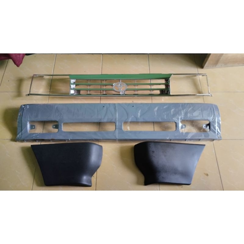 bumper depan / grill model tidur / kupingan bumper kijang grand super