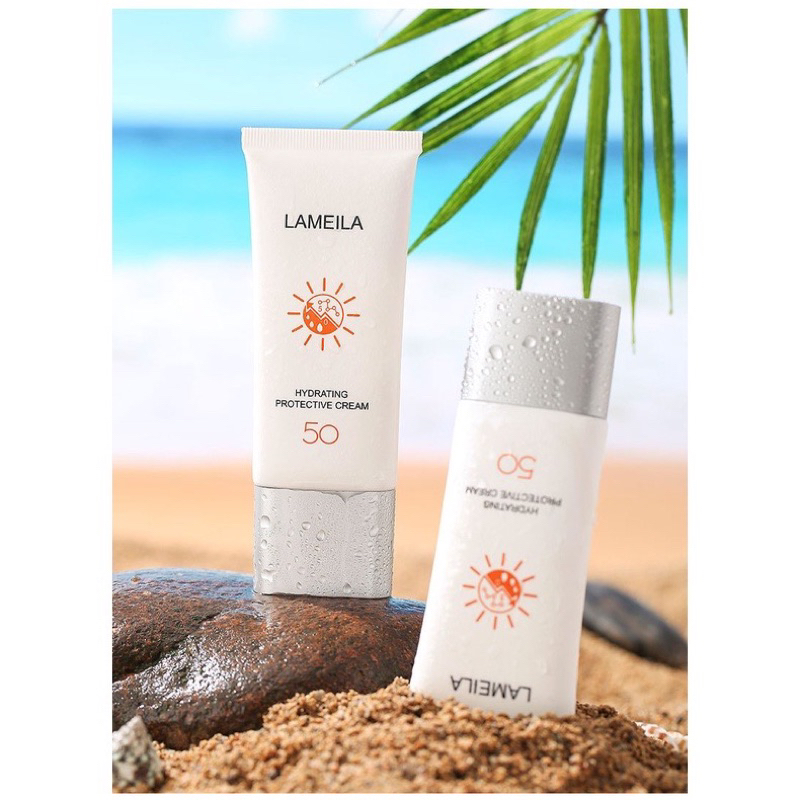 LAMEILA Sun Block SPF 50 Sun Screen White Sunblock Wajah Tahan 12 Jam PA+++