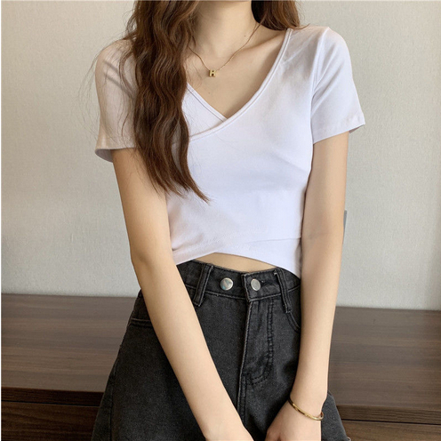 WYP-31 MAUREEN BLOUSE CROPTOP KATUN STRETCH WANITA KOREAN STYLE IMPOR