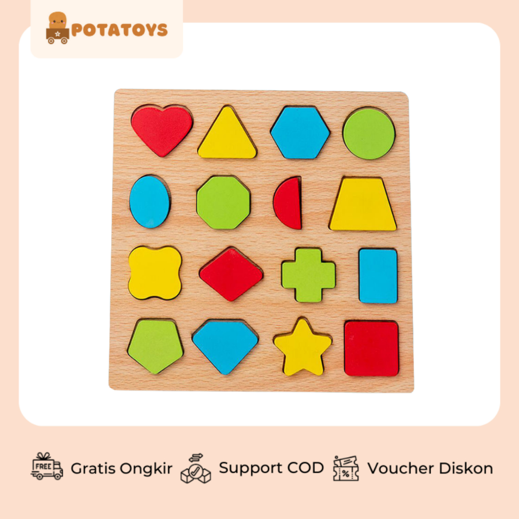 [ Potatoys ] Puzzle Alphabet / Puzzle ABC dan Number Murah Chunky Puzzle Anak Kayu 3D / Puzzle Huruf dan Angka Jigsaw Wooden Edukasi / Mainan Puzzle Edukasi