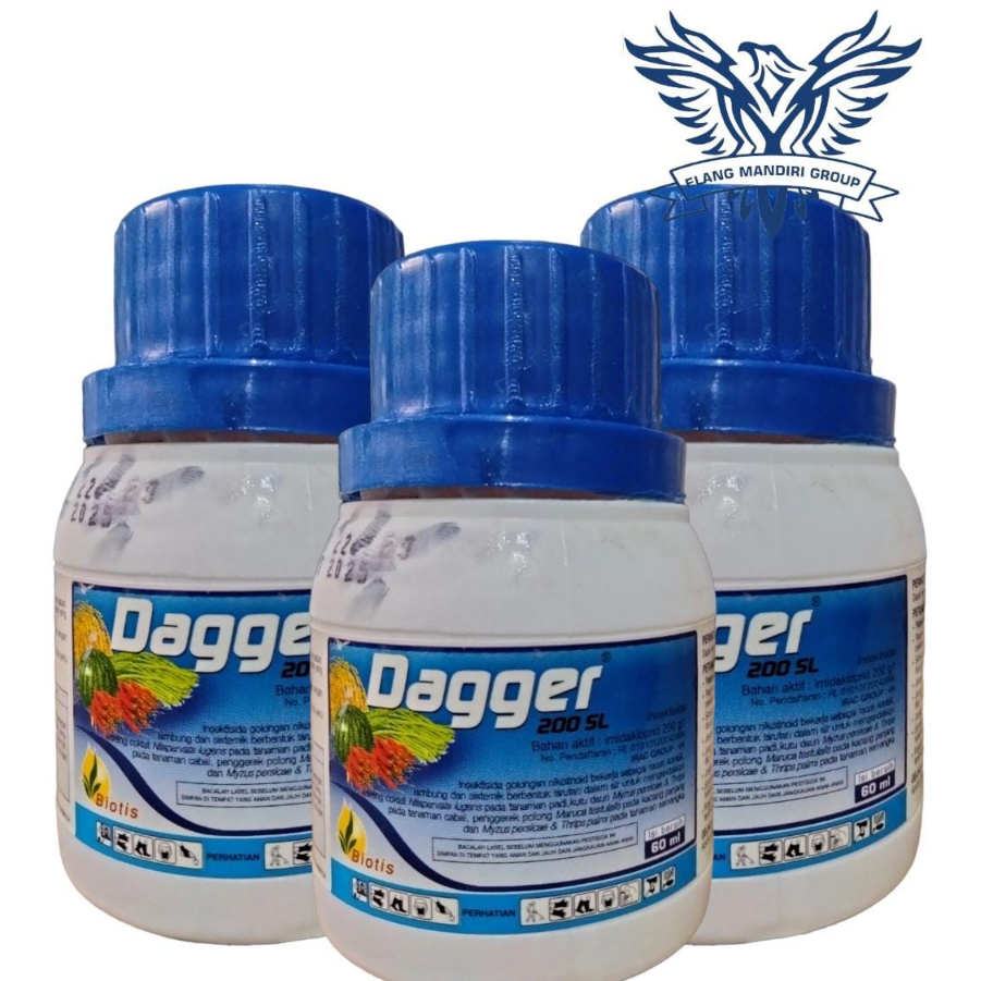 DAGGER 200SL 60 ml Insektisida Imidakloprid 200 g/l Untuk Wereng Coklat Thrips Kutu Daun Biotis Agrindo