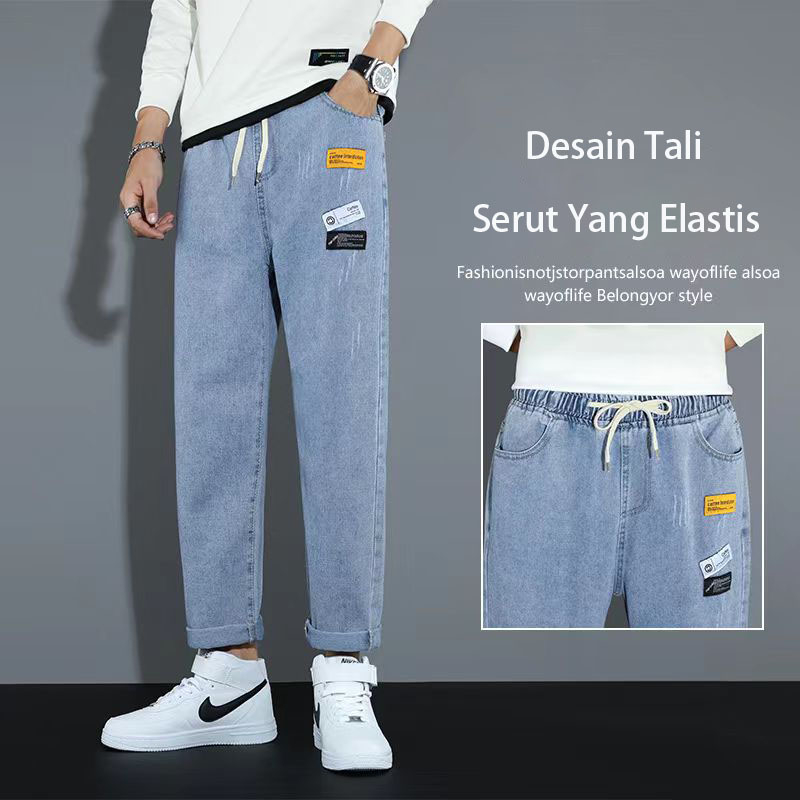 Celana jeans pria celana panjang pria jeans biru baggy pants celana boyfriend celana oversize pria straight jeans celana kulot celana slim fit pria Murah