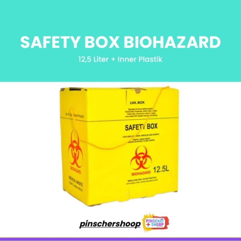 SAFETY BOX 12,5 LITER KUNING + INNER TEMPAT LIMBAH MEDIS