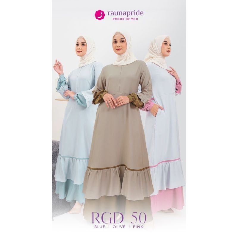 RAUNA GAMIS RGD 50 | GAMIS RAUNA TERBARU | RAUNA GAMIS SERAGAM | RAUNA GAMIS KELUARGA | FASHION MUSL