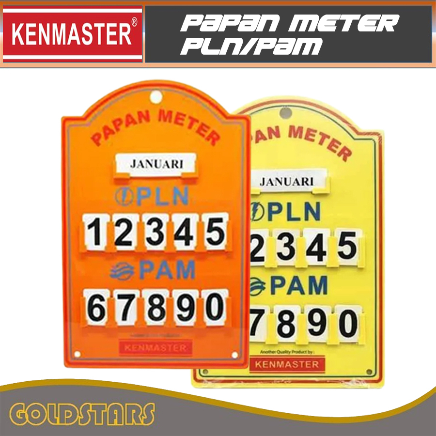 Papan Meteran PLN PAM Listrik Air meter Kenmaster Papan Stand PLN DAN PAM
