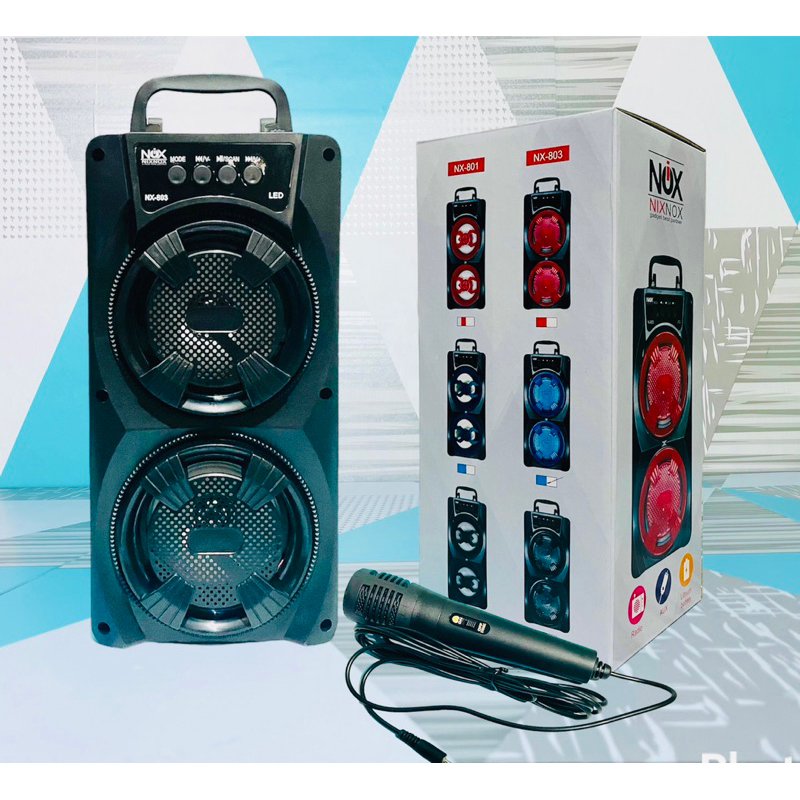 Speaker bluetooth karaoke N-803 portabel speaker free mic