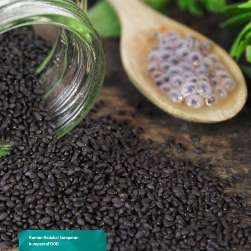 

Biji Selasih Basil Seeds Premium Good Quality 1Kg 500gr 250gr 100gr 50gr