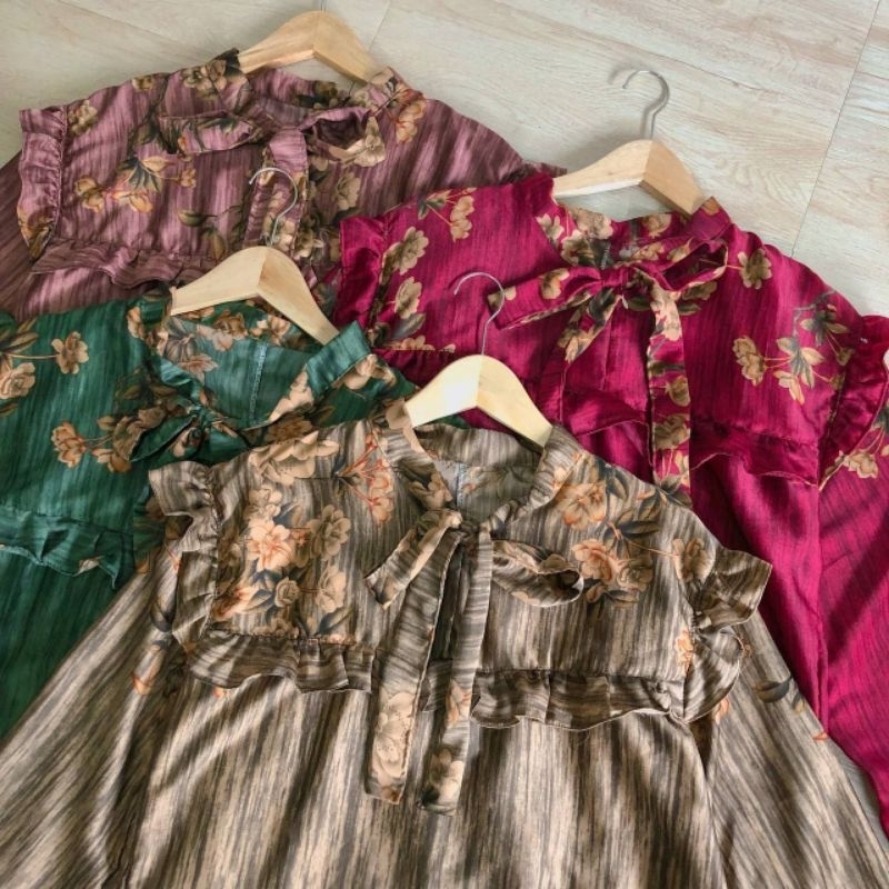 GAMIS MAXMARA PREMIUM MOTIF GRADASI GAMIS BUSUI / GAMIS TERLARIS/ GAMIS MAXMARA SILK/ GAMIS MURAH/ SIZE M L XL XXL