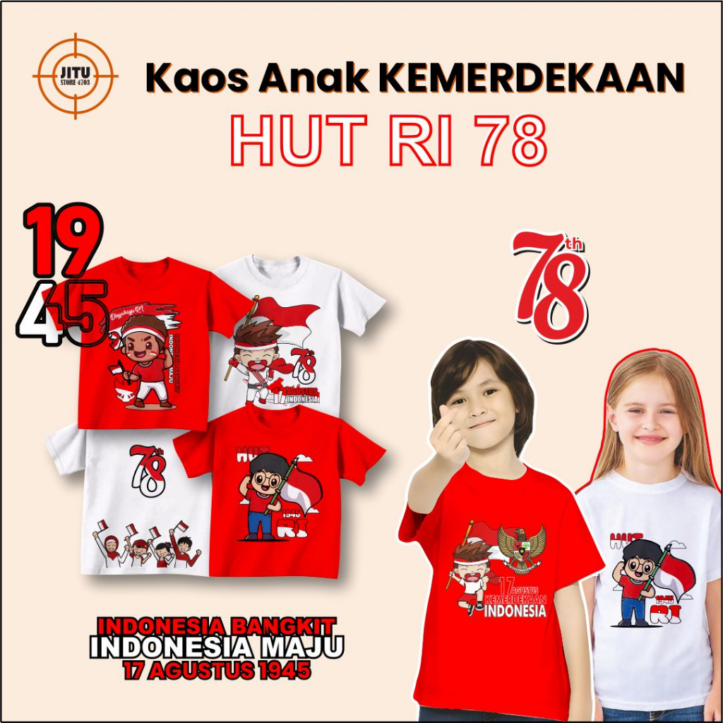 Kaos Anak Kemerdekaan Hut RI 17 Agustus