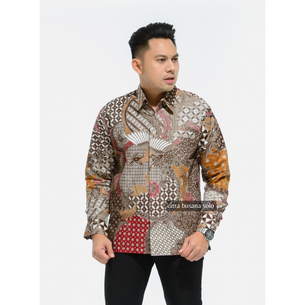 ROMO PEKSI Kemeja Batik Pria Full Furing Bahan Katun Primisima