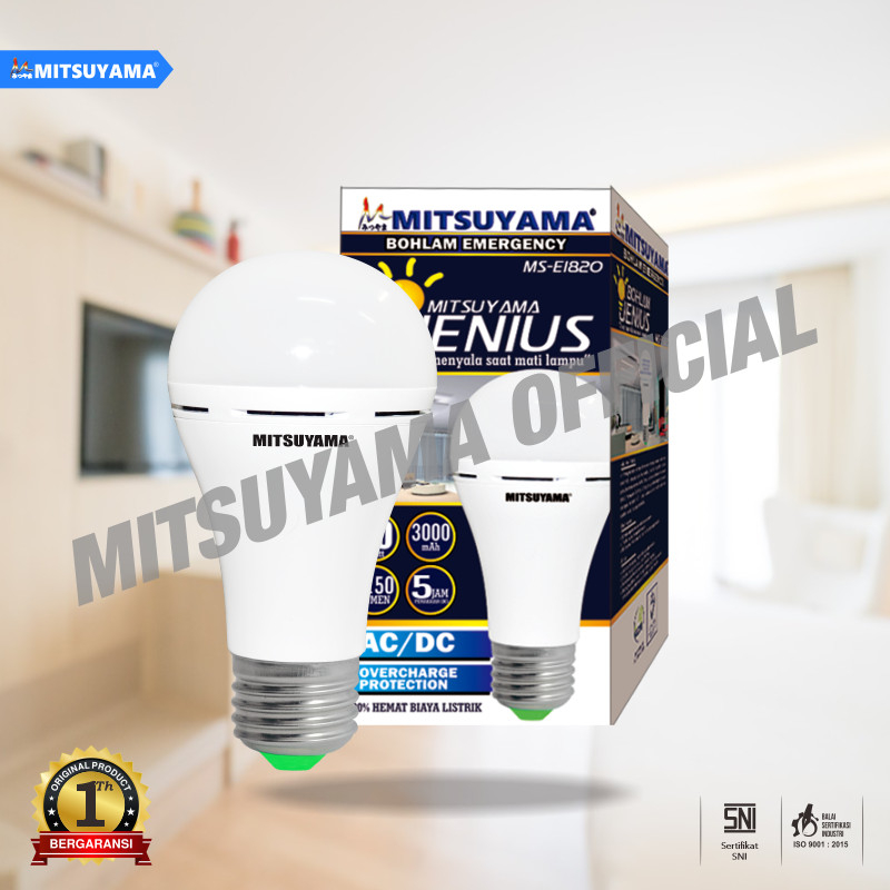 Mitsuyama Genius / Mitsuyama Jenius Lampu Bohlam LED Emergency 20 watt