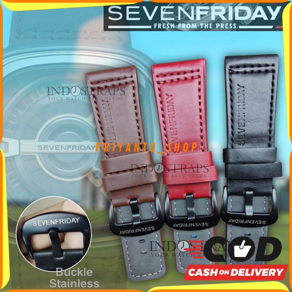 TALI JAM TANGAN KULIT KALEP 28MM STRAP KULIT SF SEVEN FRIDAY