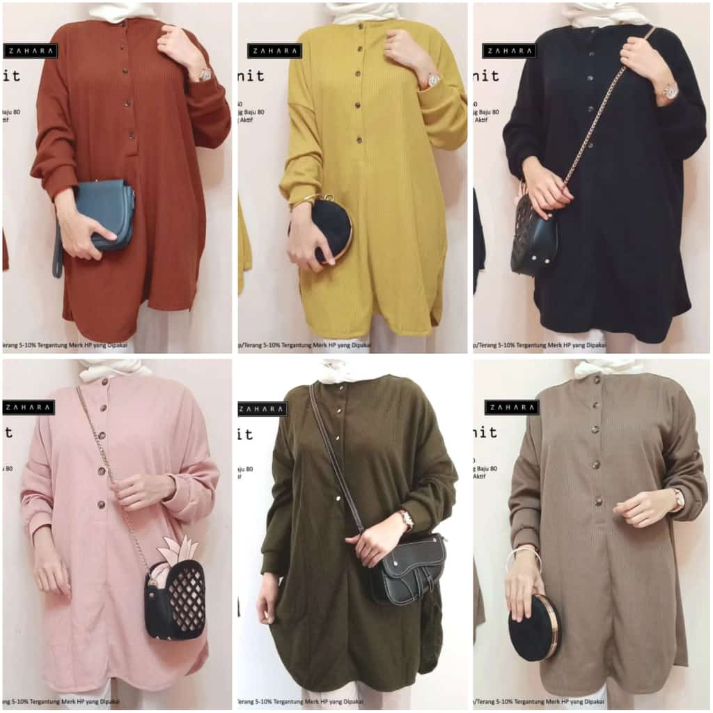Kaos Jumbo Jasmina Knite waffle Knite Kaos Jumbo Bisa Bolak Balik