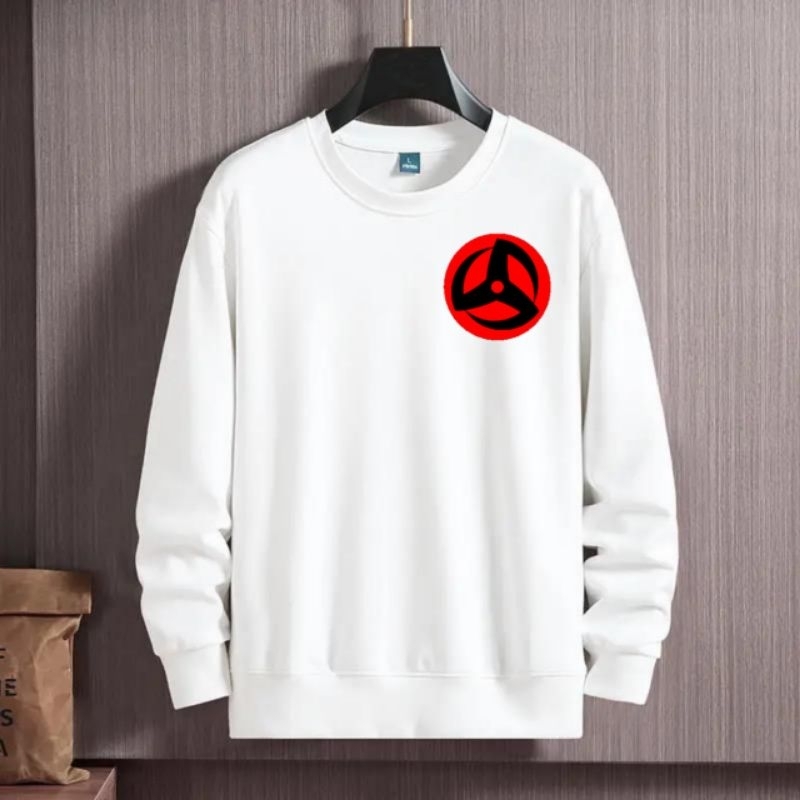 Sweater pria atasan lengan panjang baju kaos pria baju cowok MANGEKYOU KAKASHI