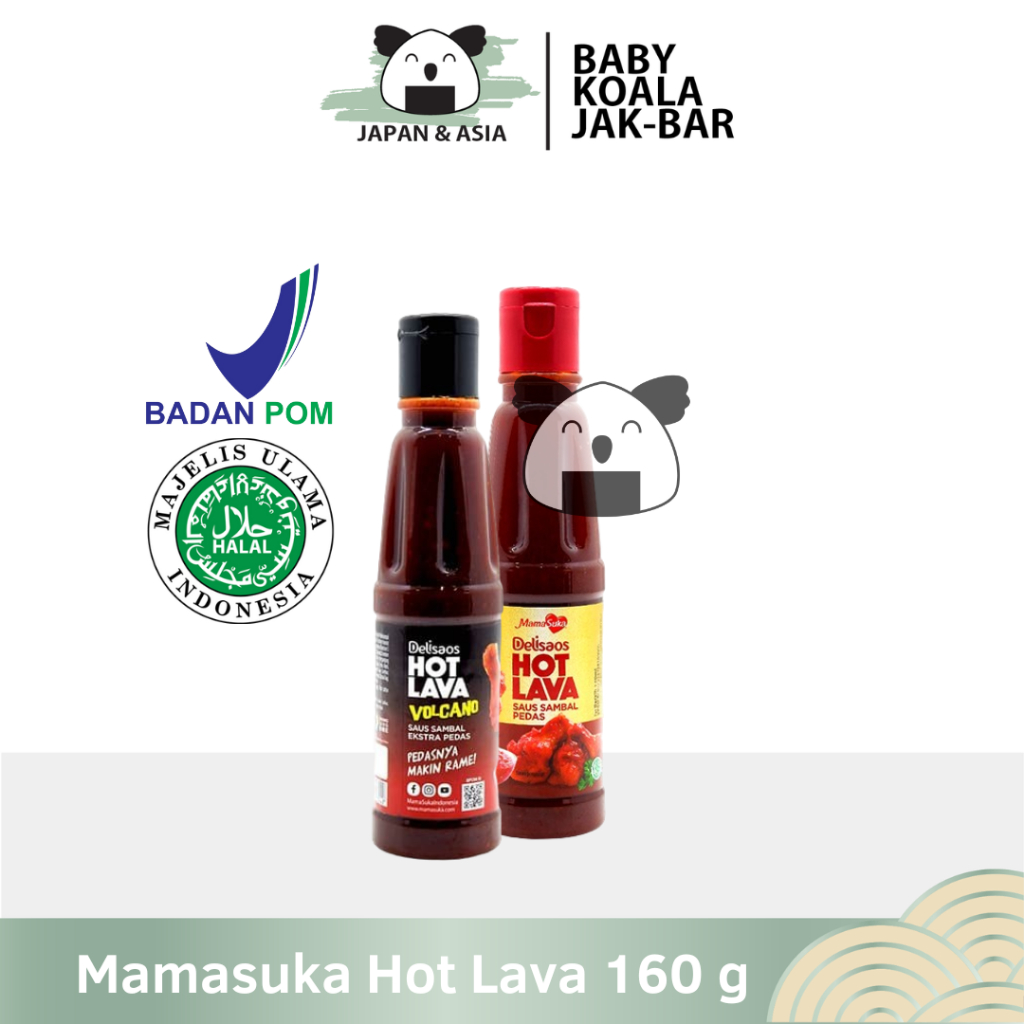 

MAMASUKA Delisaos Hot Lava & Volcano160 g Halal | Mamasuka Saus Cabai Pedas....