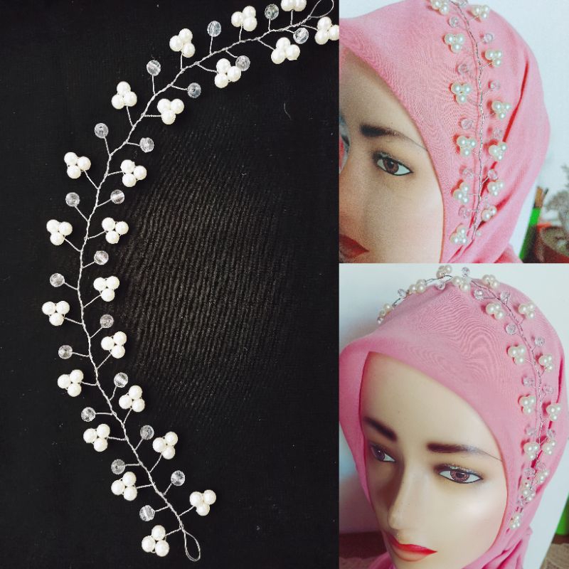 headpiece hijab| Headpiece hijab | Headpiece hiasan kepala | Tiara rambut | Tiara headpiece hijab | 