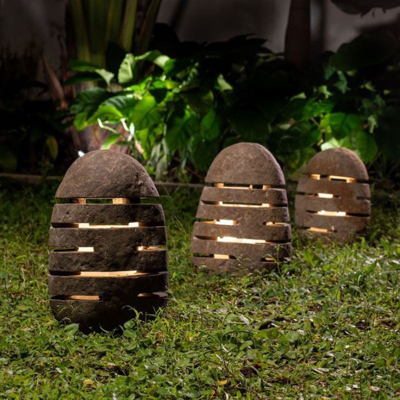Kap lampu taman/lampu hias taman/batu alam
