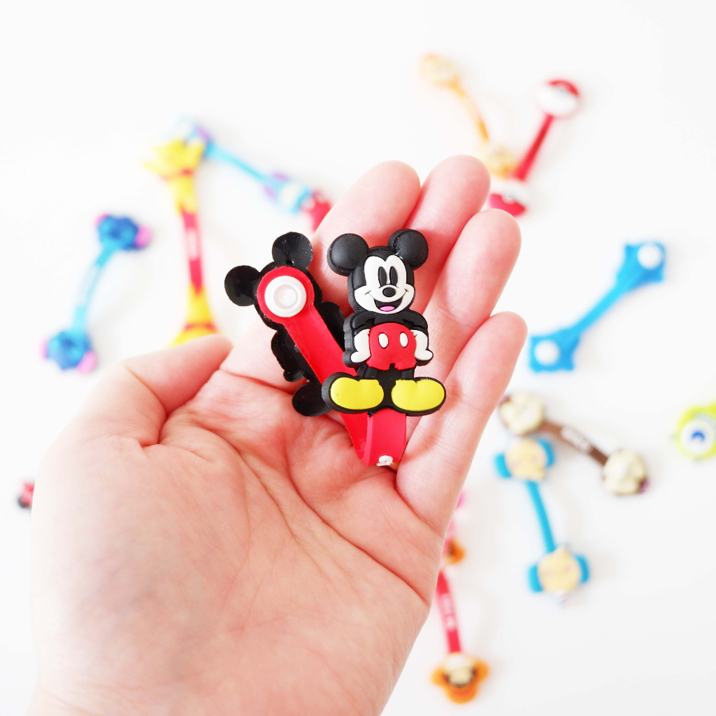 PENJEPIT PENGIKAT KLIP KARET CONTAINER PENGGULUNG CABLE KABEL ORGANIZER HOLDER TSUM DISNEY HP IPHONE VIVO XIAOMI SAMSUNG MACBOOK HANDPHONE CHARGER KONVERTER