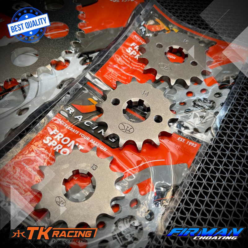 GEAR DEPAN BELAKANG TK RACING 428 36T 13 14 15 RX KING VEGA R JUPITER