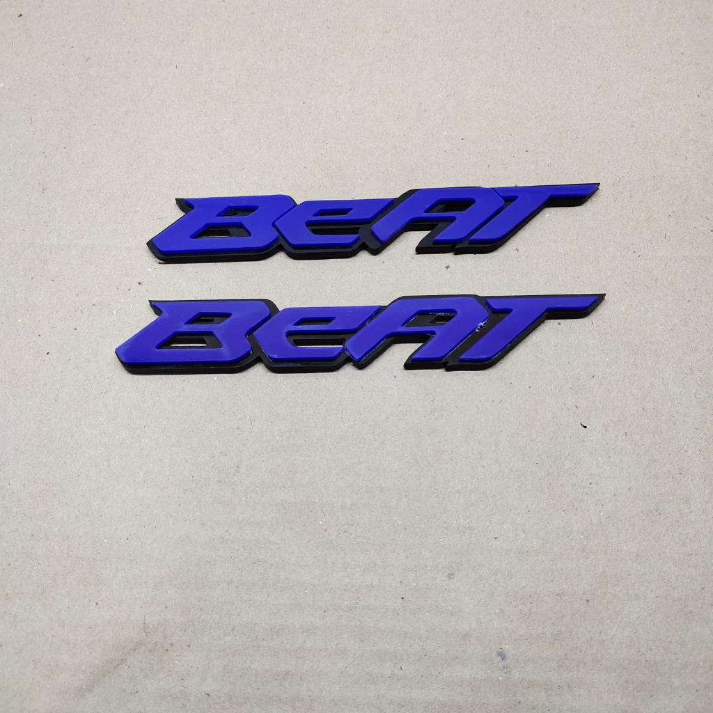 Emblem motor beat mirror bahan Alklirik plus Doble tipe pemasangan
