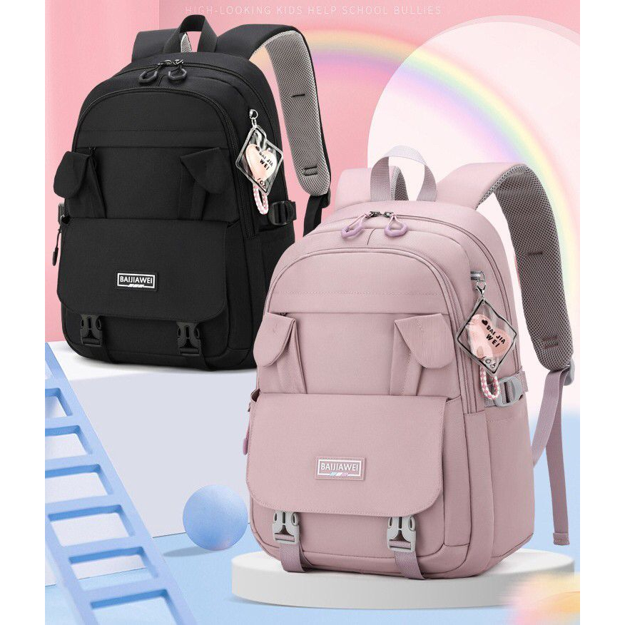 TAS RANSEL WANITA ANTI AIR BACKPACK KOREA IMPORT MURAH FASHION SELEMPANG Tas Sekolah / Travel / Kuliah / Tas Impor / Tas Anti Air