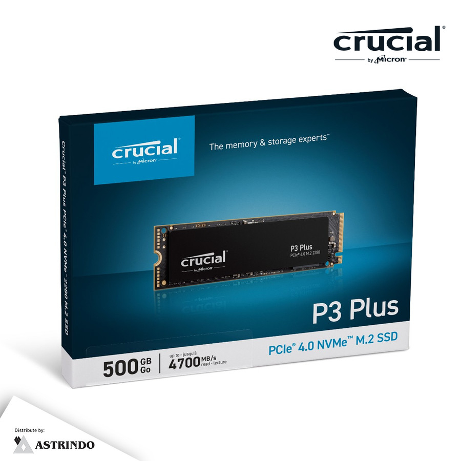 Crucial P3 Plus SSD M2 NVMe 500GB 3D NAND PCIE GEN 4