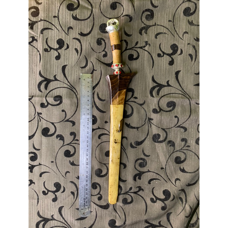 Keris mini Handle Cenangan kendit tebal sarung kayu timoho model kojongan