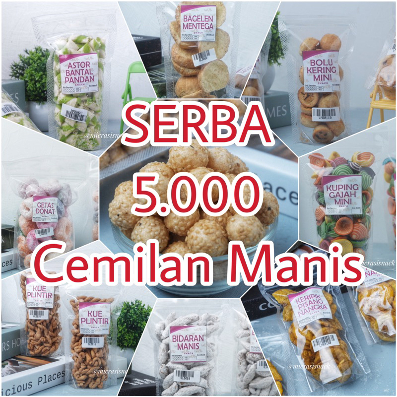 

Serba Lima Ribu Cemilan Manis | Snack Kiloan | Jajanan | Cemilan | Serba 5rb