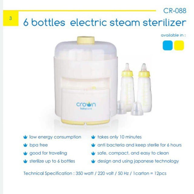 Crown sterilizer 6 botol CR088