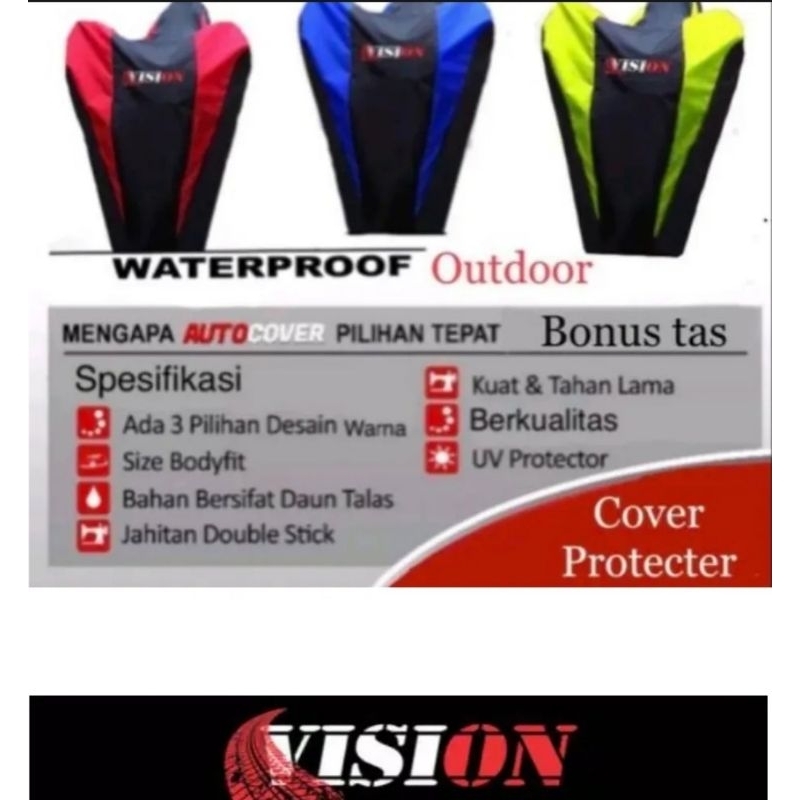 Sarung Motor Vision Nmax Aerox Vario Lexi PCX Beat Scoopy  Terbaru -  Cover Body Motor  Waterproof  Pelindung dari Debu Panas Hujan