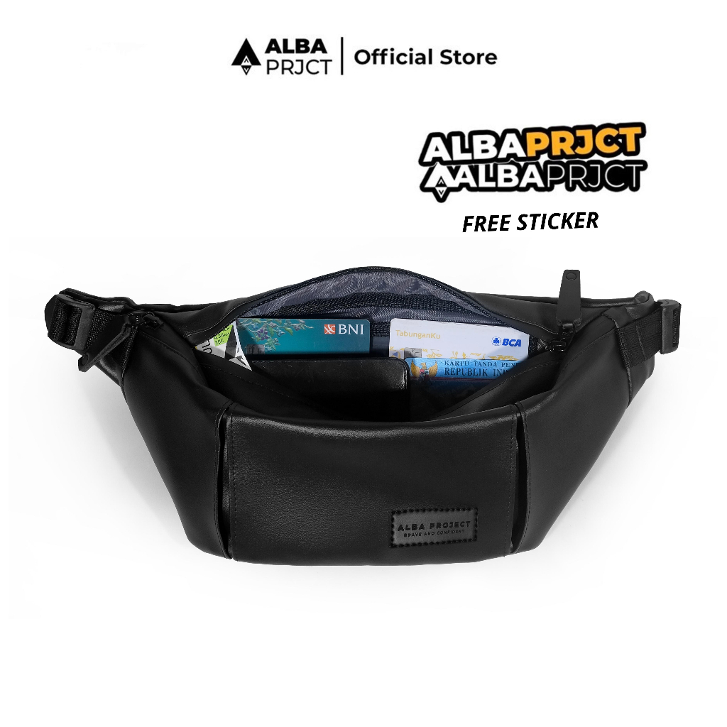 ALBA PROJECT | WAISTBAG &quot;DANIELS&quot; | TAS SELEMPANG PRIA | TAS PINGGANG WATERPROOF