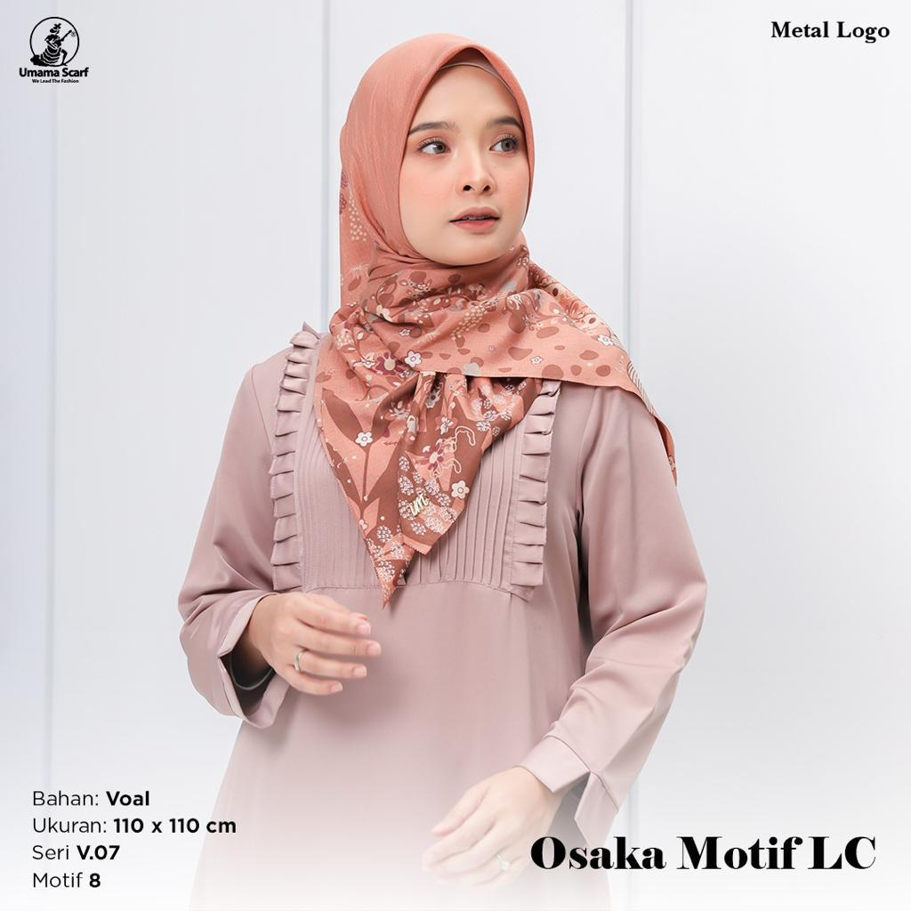 Hijab Segiempat Basic Voal Osaka Motif Kerudung Segiempat Original by Umama Termurah dan Terlaris Nayla Hija'b