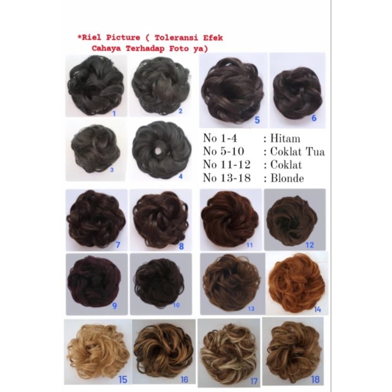 Ikat Rambut Wig Rambut Palsu Konde Cepol Rambut Bervolume Untuk Pesta Karet Rambut Palsu Wig Cepol