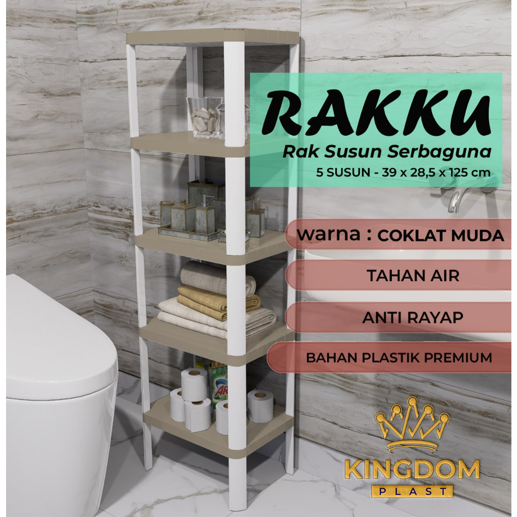 Rak Serbaguna KINGDOM RAKKU / Rak Dapur /Rak Multifungsi Minimalis /Rak Kamar Mandi/ Rak Serbaguna