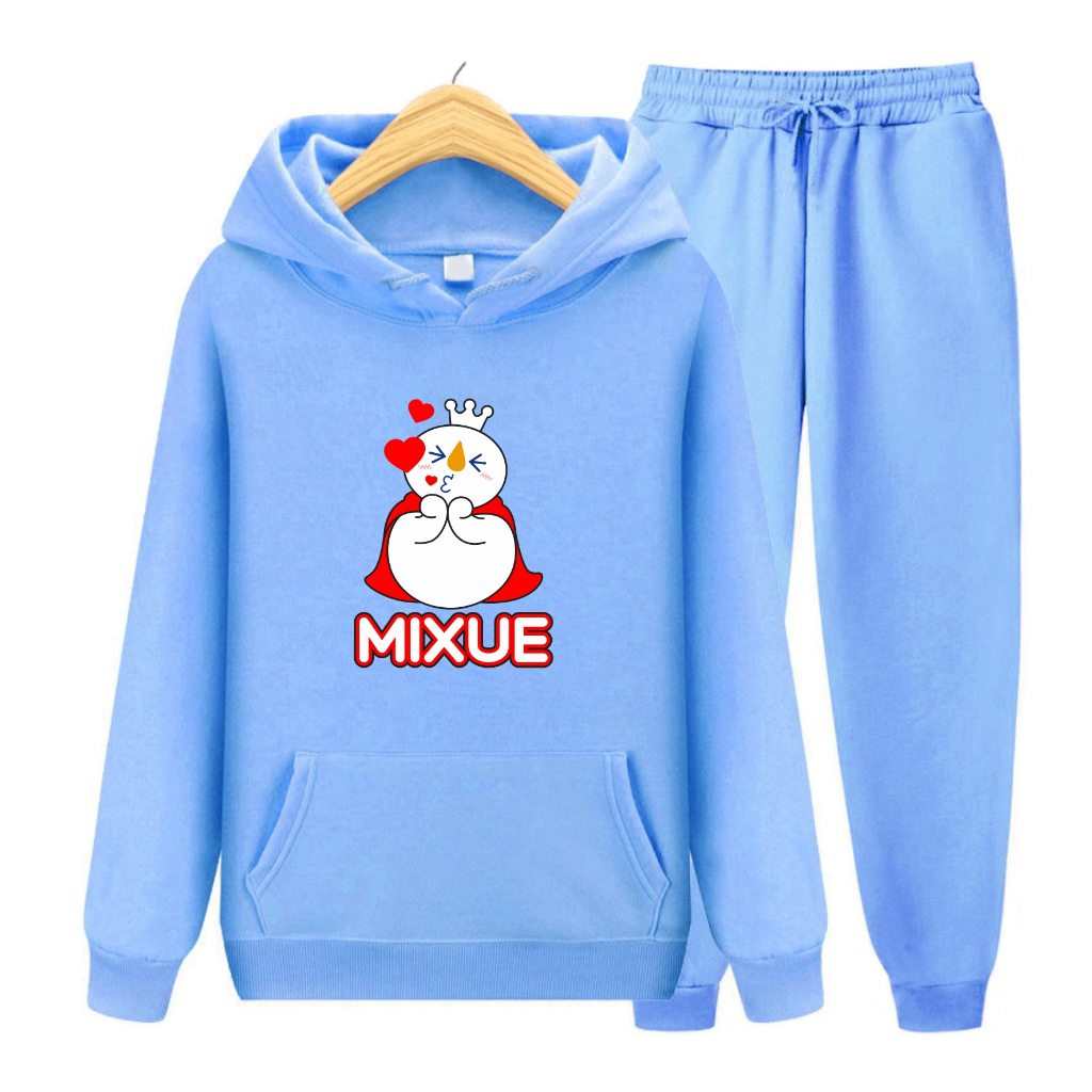 FenishaStore MIXUE ICE CREAM Sweater Atasan dan Setelan Anak Usia 4-14Thn