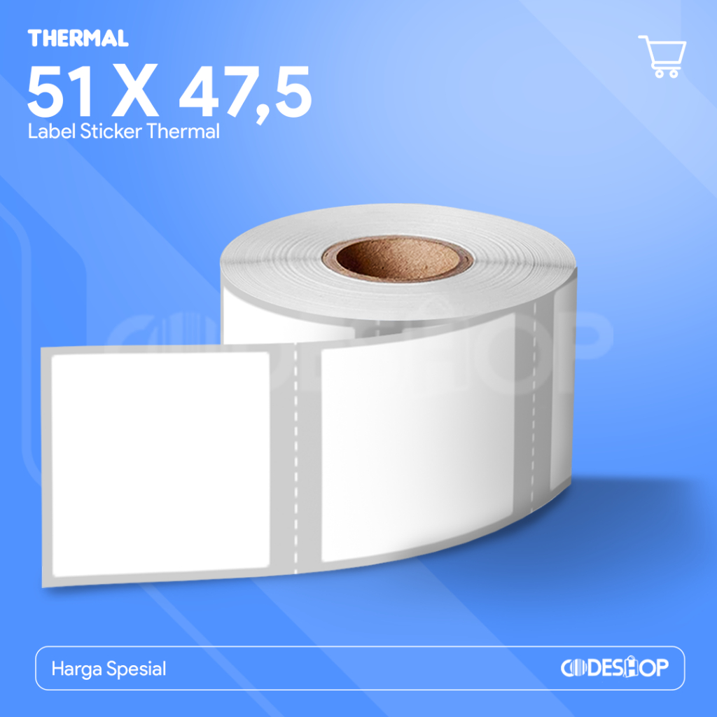 

Codeshop Stiker Label Barcode 51x47,5mm Thermal 1 Line 300 Pcs