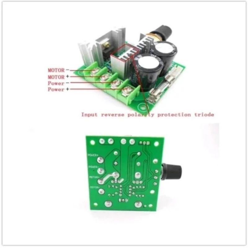 dimmer dc pengatur kecepatan motor dinamo redup terang lampu led