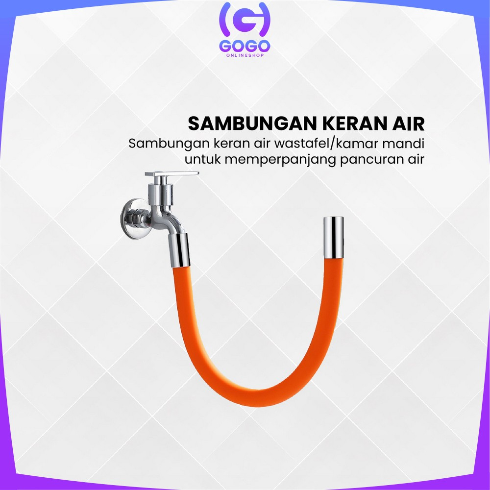 GOGO-C838 Selang Sambungan Kran Air Universal 1/2 Inch 360 Derajat / Alat Penyambung Kepala Keran Air Wastafel Pipa Elastis