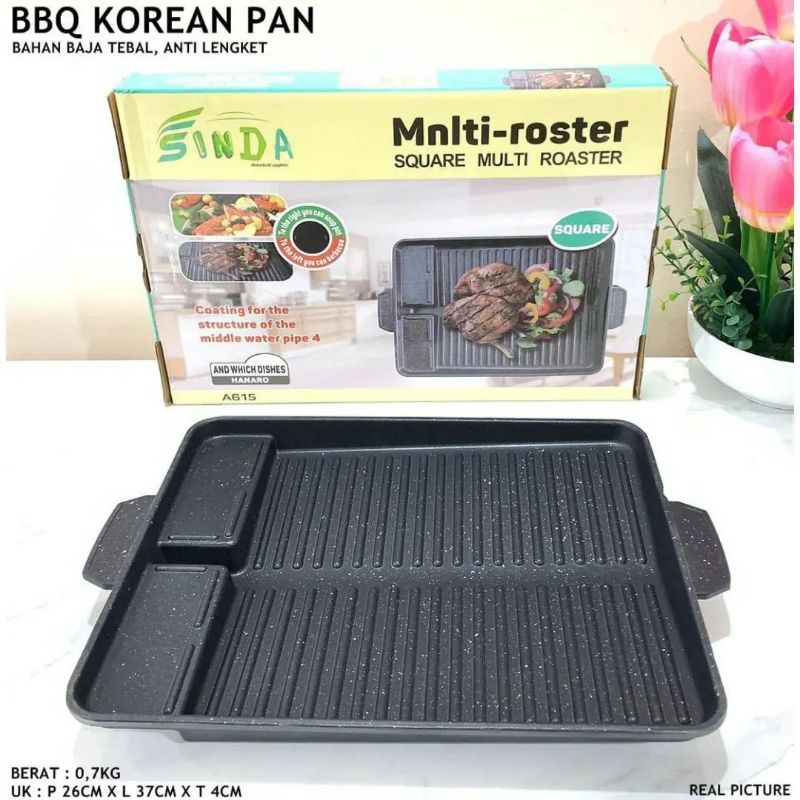 Grill pan yakiniku Pemanggang kotak pemanggang tanpa arang pemanggang diatas kompor
