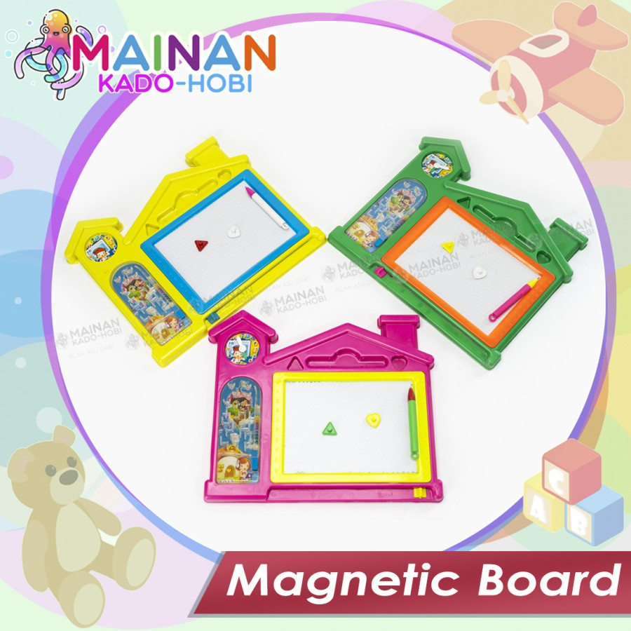 HADIAH LEBARAN MAINAN ANAK EDUKASI PAPAN TULIS MAGNET MAGIC BOARD