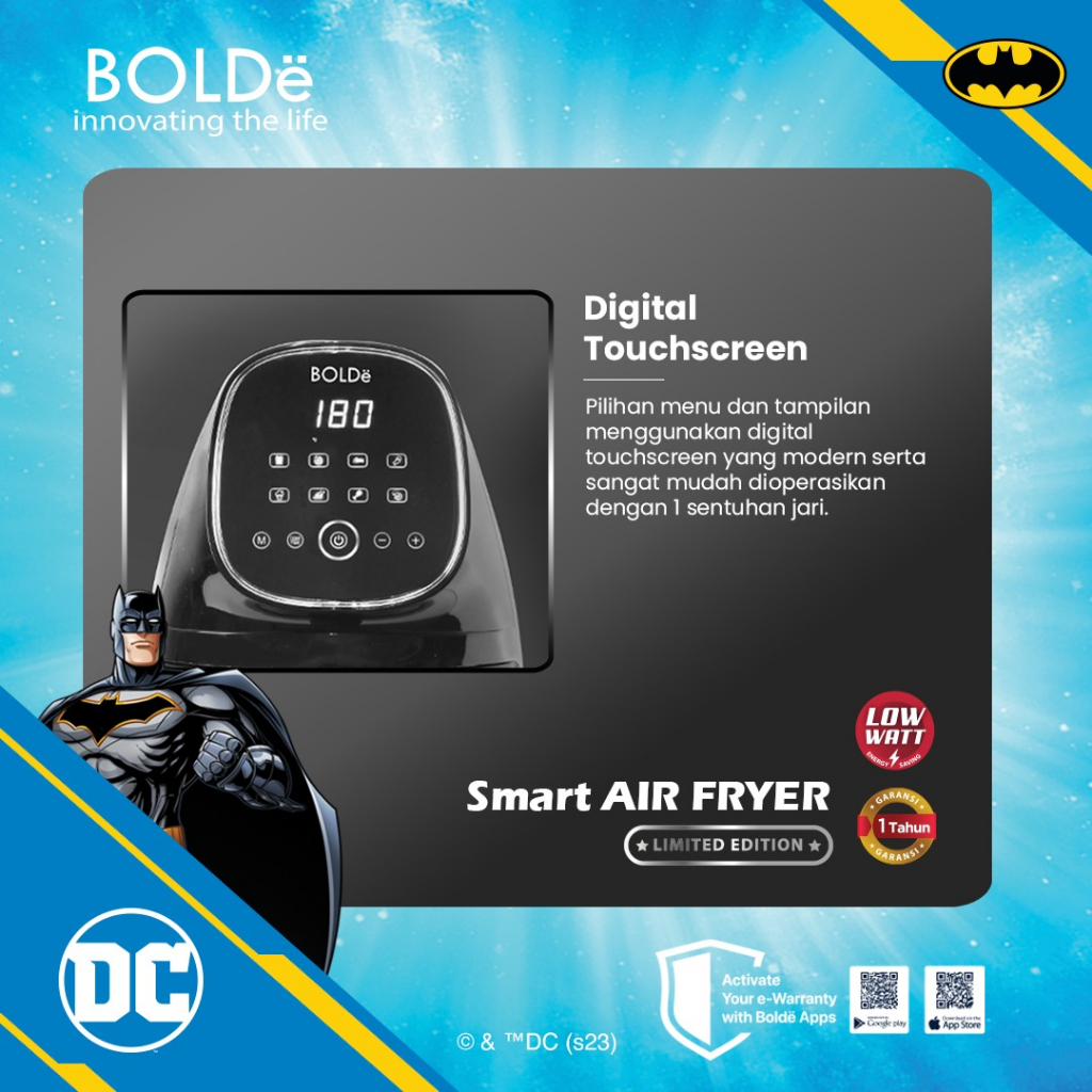 BOLDe Smart Air Fryer Batman Edition - Air fryer 2.5L