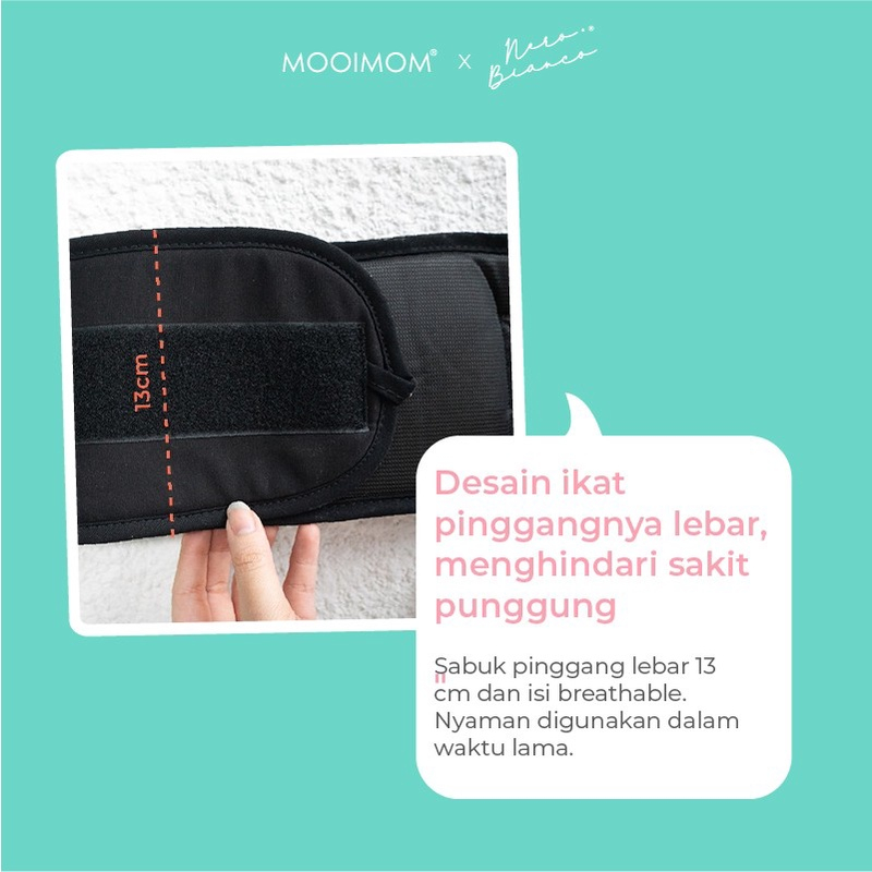 Nero Bianco X Mooimom - Lightweight Hipseat Carrier / Gendongan Bayi Hipseat