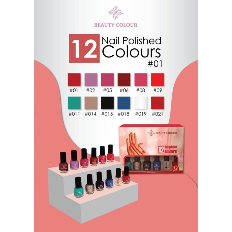 Beautica Kutek Bpom Original Nail Polish / Cat Kuku isi 12pc mix