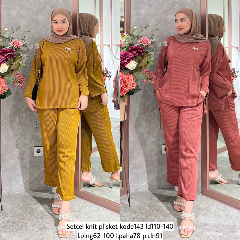 setcel knit plisket